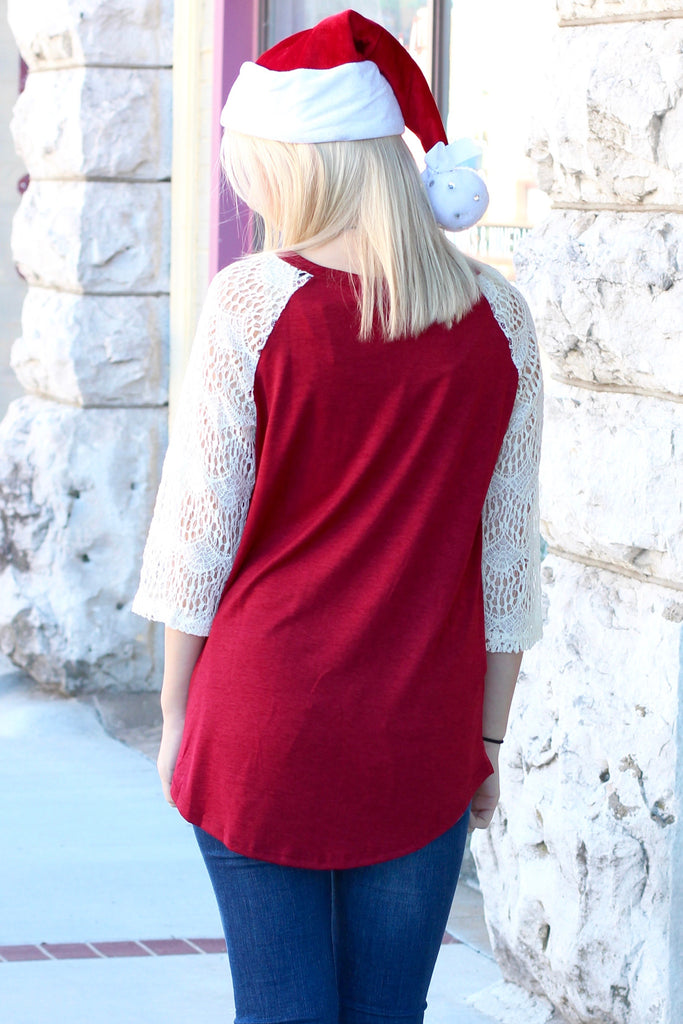 Merry Little Christmas Trailer + Cactus Lace Sleeve Raglan - The Fair Lady Boutique - 3