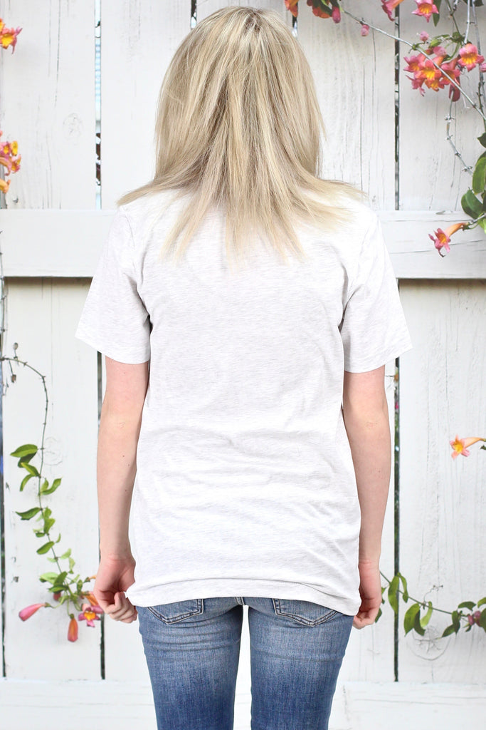 How to Live V-neck Tee {Light H. Grey}